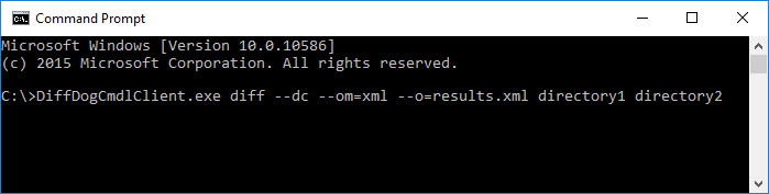 Simple example of a DiffDog Server directory comparison command