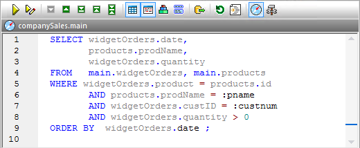SQL queries with parameters are flexible and efficient