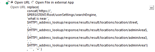 MobileTogether actions to build a URL on the fly