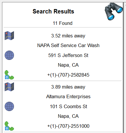 User view of the retrieved data in the MobileTogether app