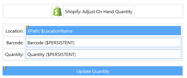 Second page of mobile inventory app