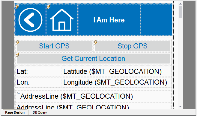 View of the original back button for navigation within the app.