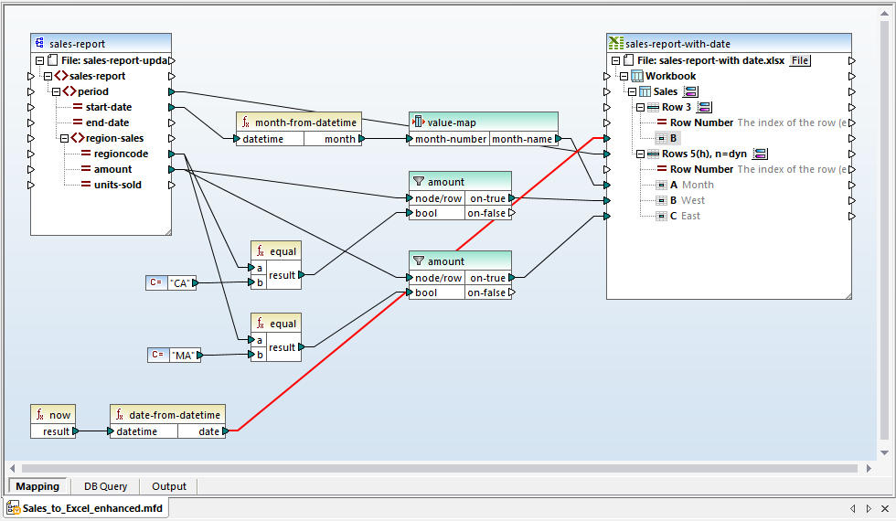Enhanced Excel data mapping to capture execution date in the spreadsheet