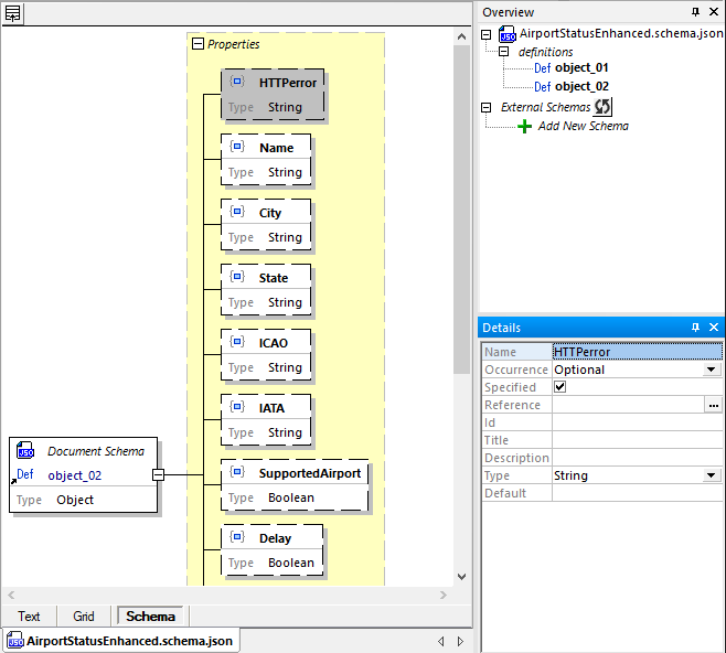 Graphical JSON Schema editor