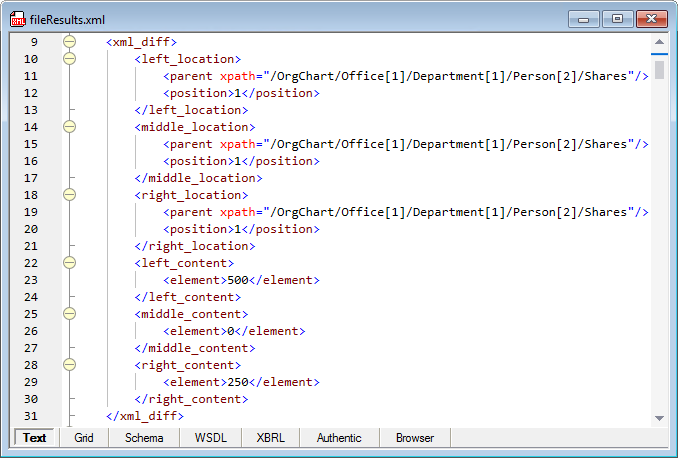 DiffDog Server file comparison diff results