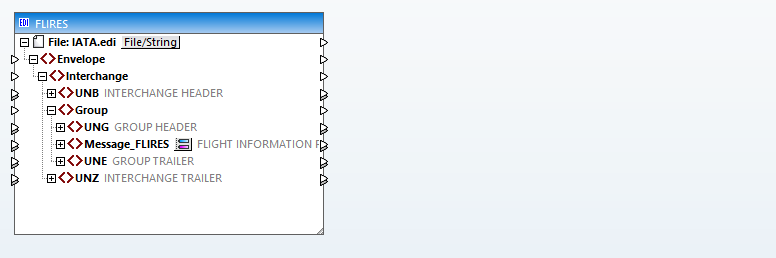 The source EDI file ready for mapping