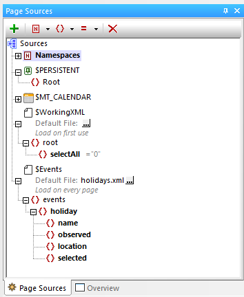 Data sources for mobile app calendar integration