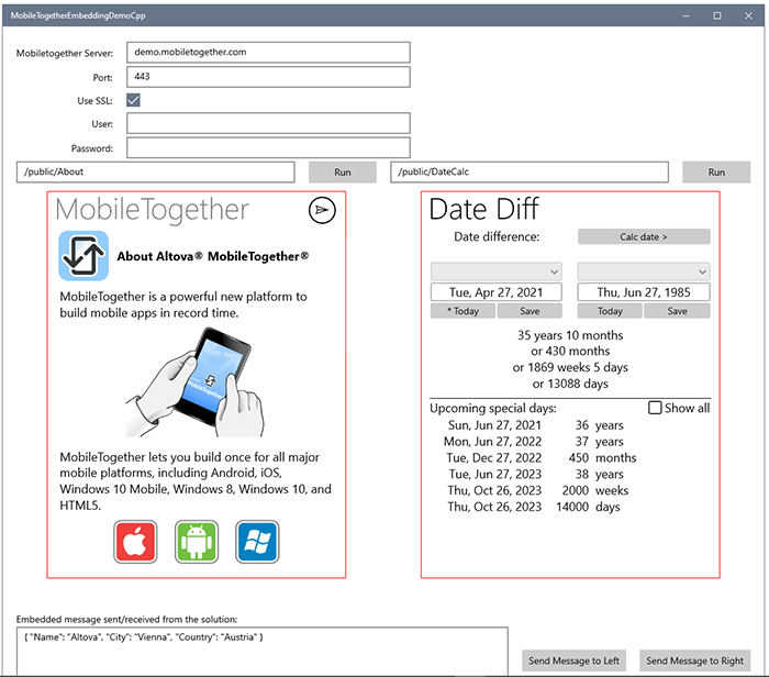 Add MobileTogether solutions to your UWP apps