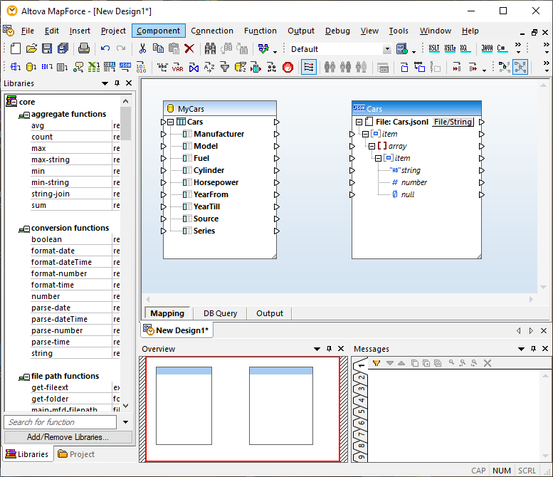 New design for data mapping JSON Lines