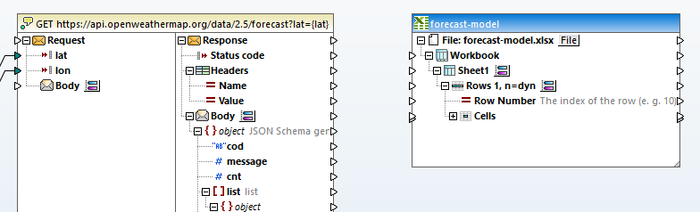 Adding the spreadsheet to the data mapping