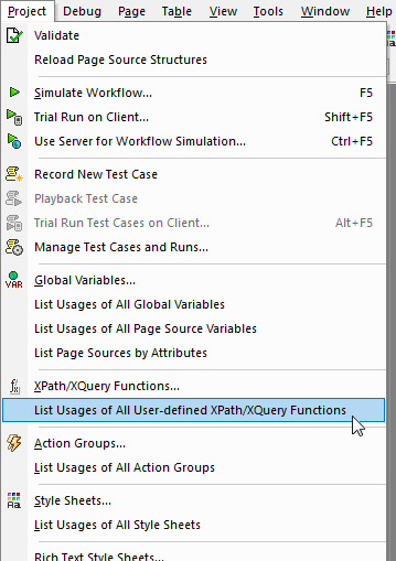 Maintaining low code apps by listing all usages of user-defined functions and action groups.