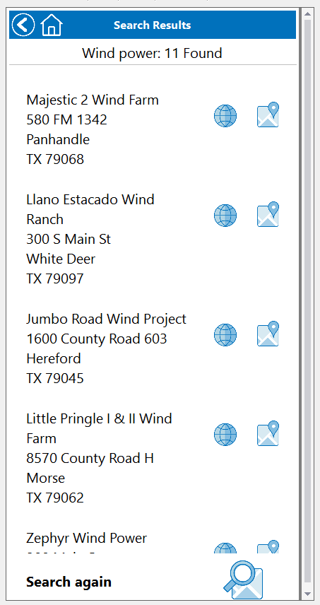 A user-generated list of geolocations for a custom map