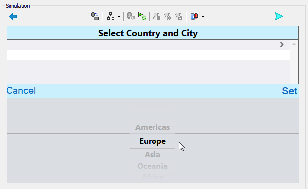 Interacting with the app in the Simulator