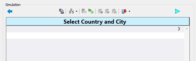 A view of the app in the MobileTogether Simulator