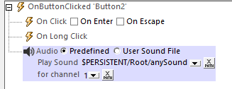 Sound effects in mobile apps can be selected via an XPath expression