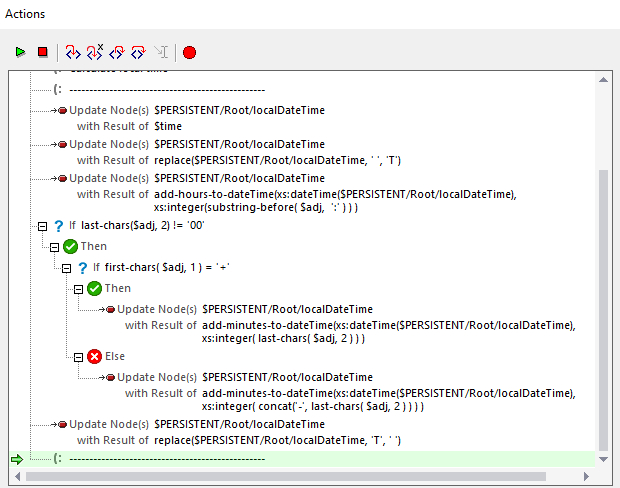 The end of the subroutine has been encountered