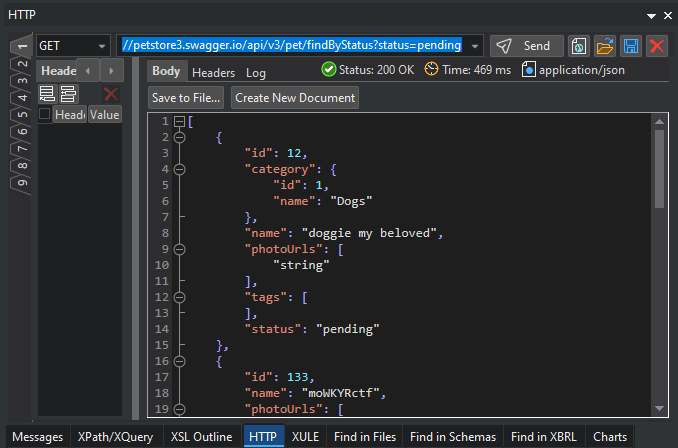 Testing messages to API
