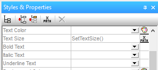 MobileTogether Properties for a text element