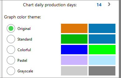 Color theme selector as seen in the MobileTogether Simulator