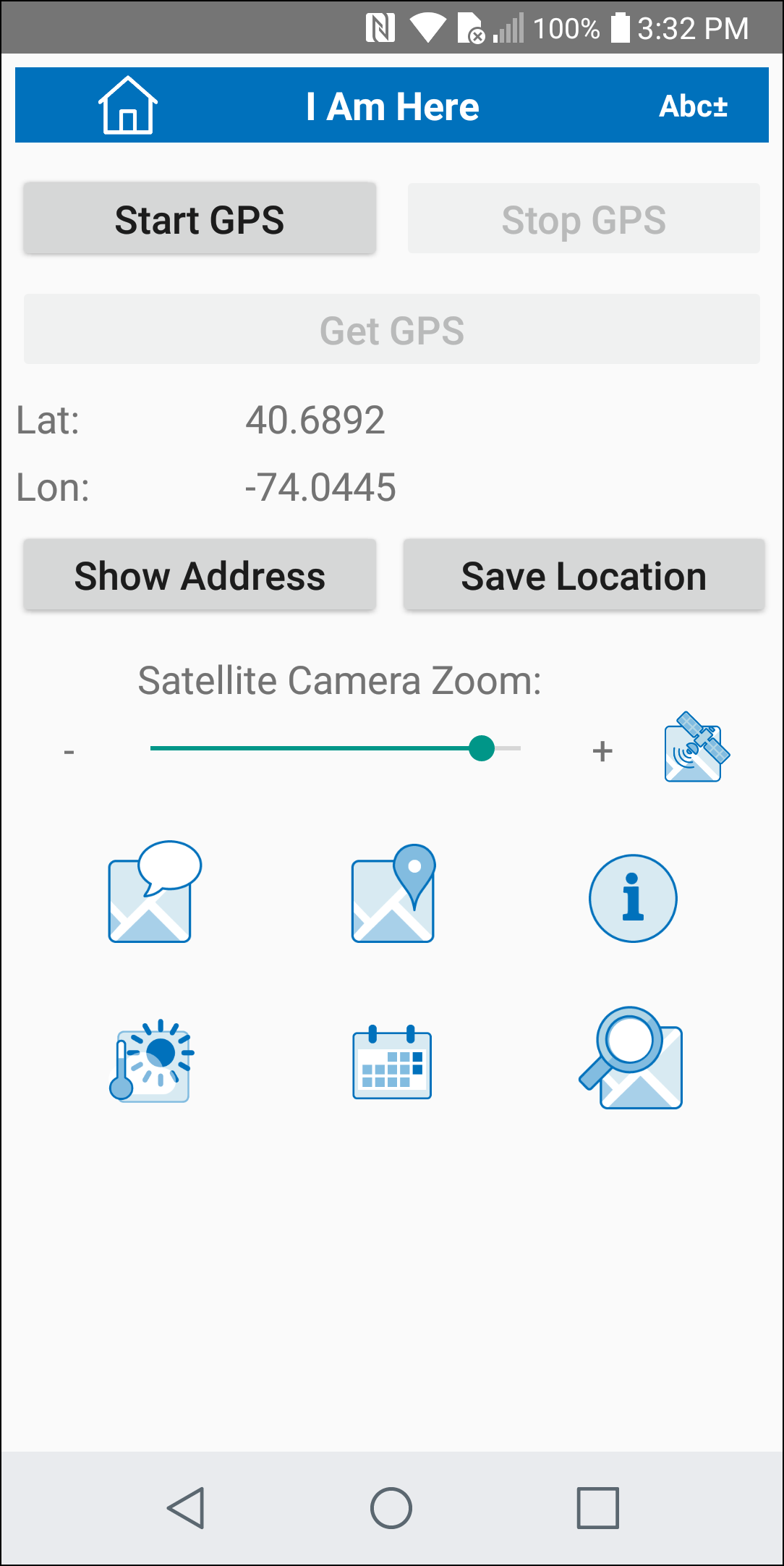 Tool buttons in mobile apps Android example