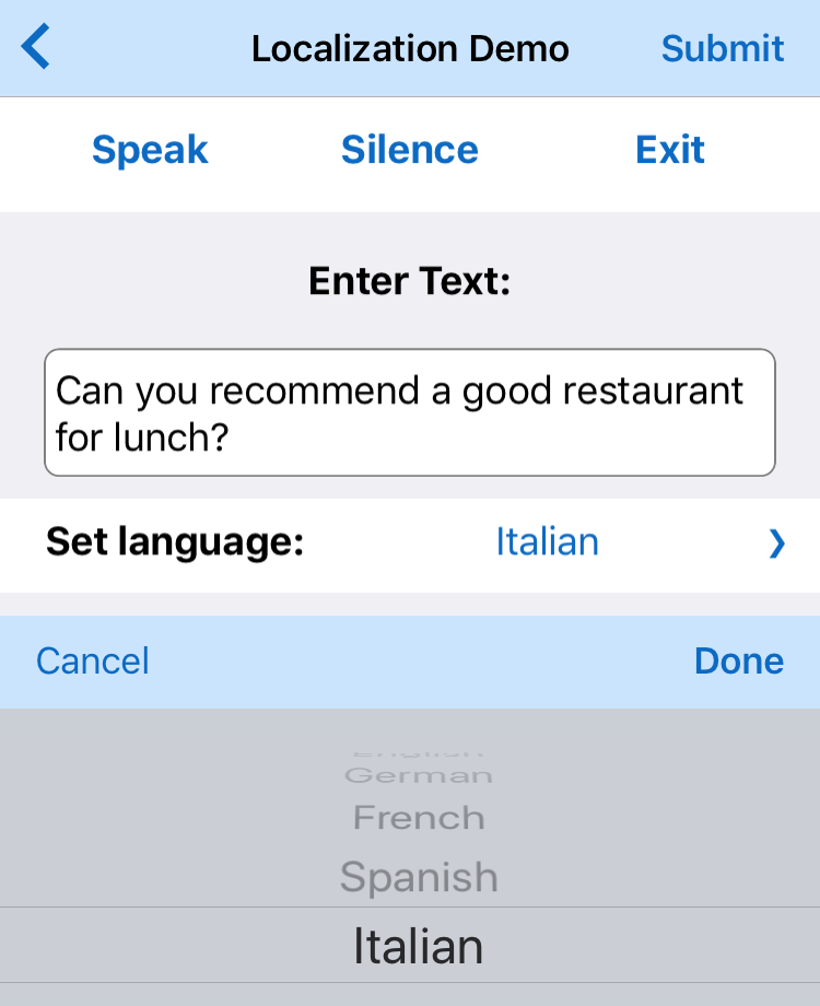 Multi-language localization with end-user language selection